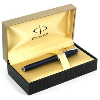 派克(parker)都市系列深蓝白夹墨水笔