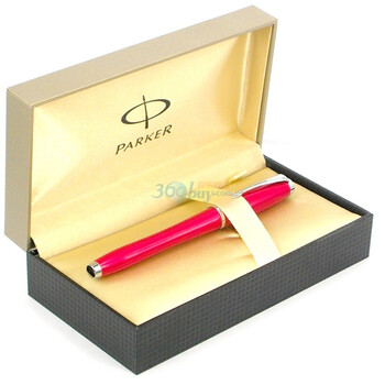 派克(parker)都市系列粉红白夹宝珠笔