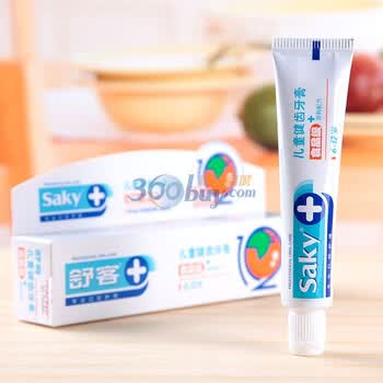 Saky舒客专业口腔护理食品级儿童健齿牙膏40克6岁-12岁（无氟不含糖）
