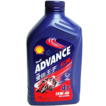 壳牌（Shell）爱德王子 红牌 15W-40 4冲程 摩托车机油 润滑油 清新配方 持久保护（蓝色）