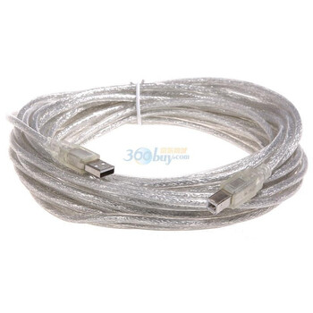 胜为USB 2.0 打印机连接线 10米（纯铜线芯，双重屏蔽，标准2.0）
