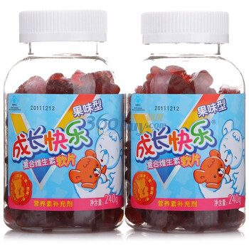 养生堂成长快乐复合维生素软片果味型240g*2瓶