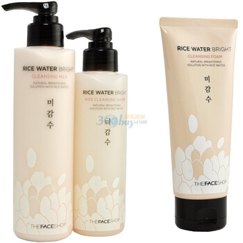The face shop纯米闪亮三件套（赠精致化妆包）
