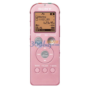 索尼（SONY）ICD-UX522F 2G 高性能数码录音棒 粉红色