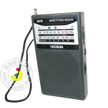 德生(TECSUN)R218 调频／调幅／电视伴音收音机黑色