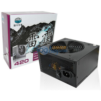 酷冷至尊（CoolerMaster）雷霆420电源（额定420W/主动PFC/适合走背线/静音风扇）