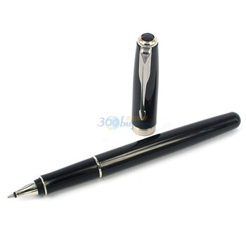 派克(parker)08款卓尔系列纯黑丽雅白夹宝珠笔