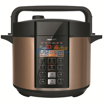 飞利浦（Philips） HD2139/05 电脑型电压力煲6L （香槟金色）