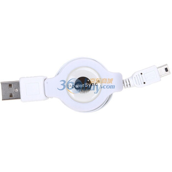 包尔星克(PowerSync)USB 2.0版迷你 5PIN 易拉线1.2米 USMI5ES-12