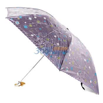 红叶redleaf三折超细甜蜜一生防紫外线晴雨伞3320013浅紫