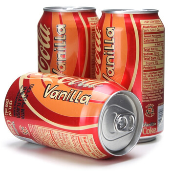 Coke Vanilla 12oz美国可口可乐香草口味 整箱装355ml*12听/箱