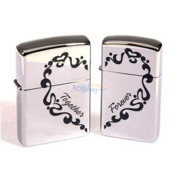 zippo打火机心心相印永不分离情侣对机24670