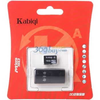 卡士奇（kabiqi）16G MicroSDHC (TF)存储卡（Class4）读卡器套装