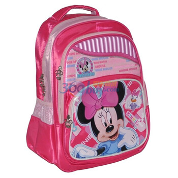 Disney迪士尼米奇涤纶小学生双肩书包SM80262玫红