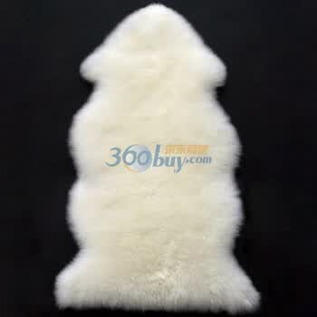 莱澳 澳洲1.5拼长毛皮形 120*58cm （象牙色）