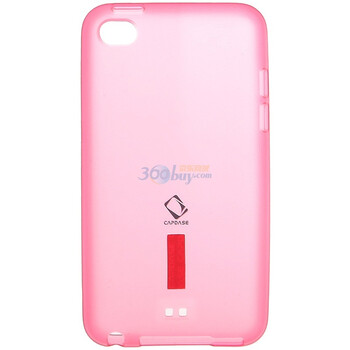 卡登仕（CAPDASE）苹果 Ipod touch 4代 玲珑硅胶套 保护套+保护膜+支架（红色）