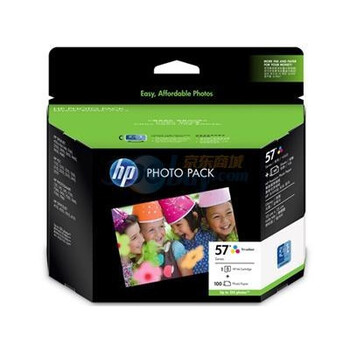 惠普（HP）Q7931AA 57号 彩色墨盒+100页相纸套装（适用于HP Deskjet 5550,5652,9600,9650,9680）