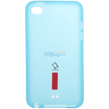 卡登仕（CAPDASE）苹果 Ipod touch 4代 玲珑硅胶套 保护套+保护膜+支架（蓝色）