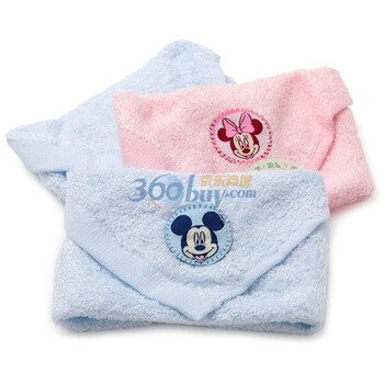 Disneybaby迪士尼宝宝米老鼠有机无添加竹纤维小方巾3件装（粉蓝/粉红）10ZD-28K0