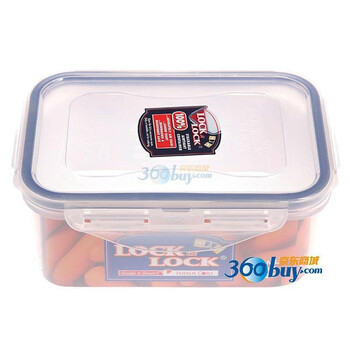 乐扣600ML长方形保鲜盒HPL811