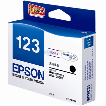 爱普生（Epson）T1231 大容量黑色墨盒（适用700FW/80W）