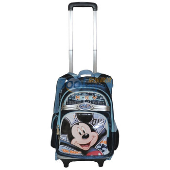 Disney迪士尼米奇涤纶小学生拉杆书包SM80243藏青
