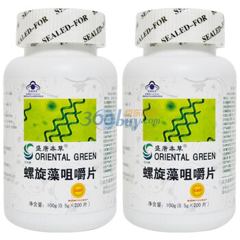 盛唐本草螺旋藻咀嚼片0.5g*200片*2瓶