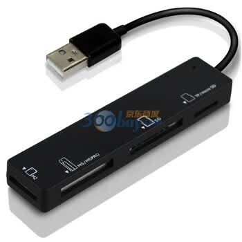 宜客莱(ECOLA) CRD-016BK 纯粹系列多合一高速读卡器 64GB 可直读手机卡(黑色)