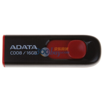 威刚（ADATA) C008 日系简约闪存盘 16GB 黑红