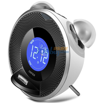 漫步者（EDIFIER） M0 MKⅡ 内置数显闹钟、FM收音、iPod/iPhone全系播放的迷你苹果音箱 白色