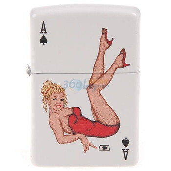 ZIPPO打火机美女黑桃A24815