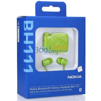诺基亚（Nokia）BH-111蓝牙耳机（绿色）适用于所有支持蓝牙的手机