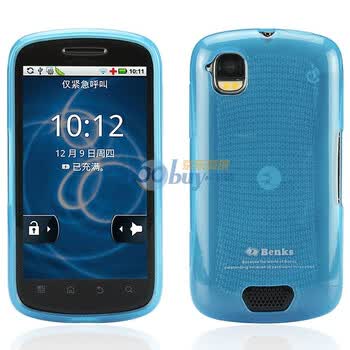 邦克仕（Benks）Magic Jelly移动数码产品专用保护壳（适用于摩托罗拉 MOTOROLA XT882透蓝色）
