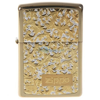 Zippo打火机纯银唐草k-8