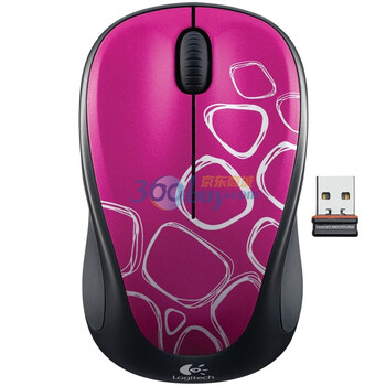 罗技（Logitech）M235 无线鼠标 红粉石