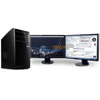 华硕(ASUS)晶品系列 CM6650两联屏台式电脑（i3-2100/4GB/1TB/ATI6750 512MB独显/D刻）