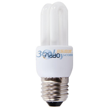 欧普节能灯细2U-3W-E27日光色5支装