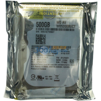 西部数据（WD）AV-25 2.5" 500GB 5400转 16M SATAII 笔记本硬盘 WD5000BUCT