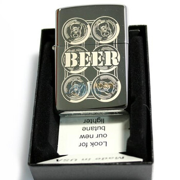 ZIPPO打火机镜面BEER啤酒24720 ZP060