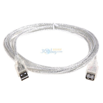 胜为USB 2.0延长线 3米（纯铜线芯，双重屏蔽，标准2.0）