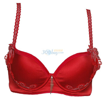 【迪普菲琳银蔓<em>相约</em> 3/4水袋模杯聚拢<em>文胸</em> 红色