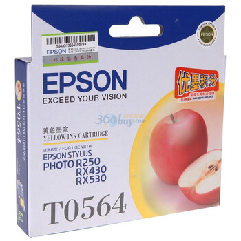 爱普生（Epson）T0564 黄色墨盒（适用R250 RX430 RX530）