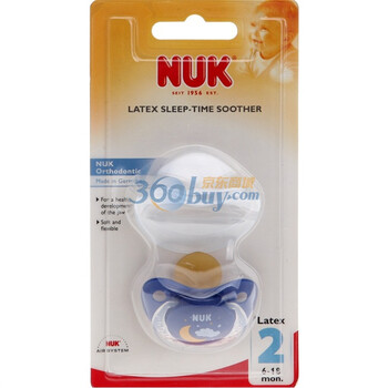 NUK 安睡型乳胶安抚奶嘴(2号/6-18个月)(单个卡装)颜色随机 40.733.707