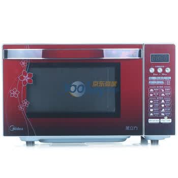 美的（Midea）EG923KF6-NR3 微波炉（红色彩晶 渐变 花纹）