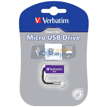 威宝（Verbatim）微盘系列 8GB U盘（紫色）