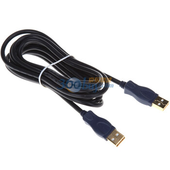 包尔星克（PowerSync）UAA23K USB2.0高速传输线 A公对A公 24K镀金接口 3米