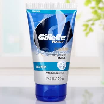 吉列男士磨砂洁面?ㄠ?00ml