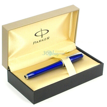 派克(parker)都市系列海洋蓝白夹宝珠笔