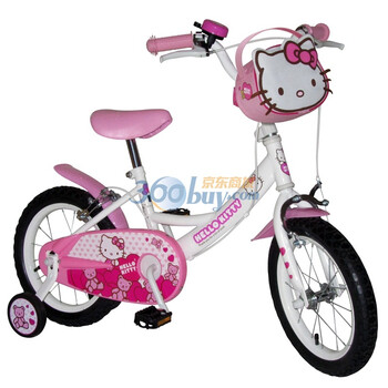 Hello Kitty凯蒂猫14寸儿童自行车白色（附提袋）