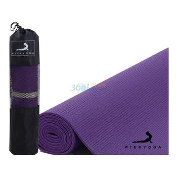 皮尔瑜伽 PVC6MM瑜伽垫紫色 赠背包